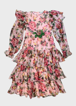 Шелковое платье Dolce&Gabbana для девочек, фото